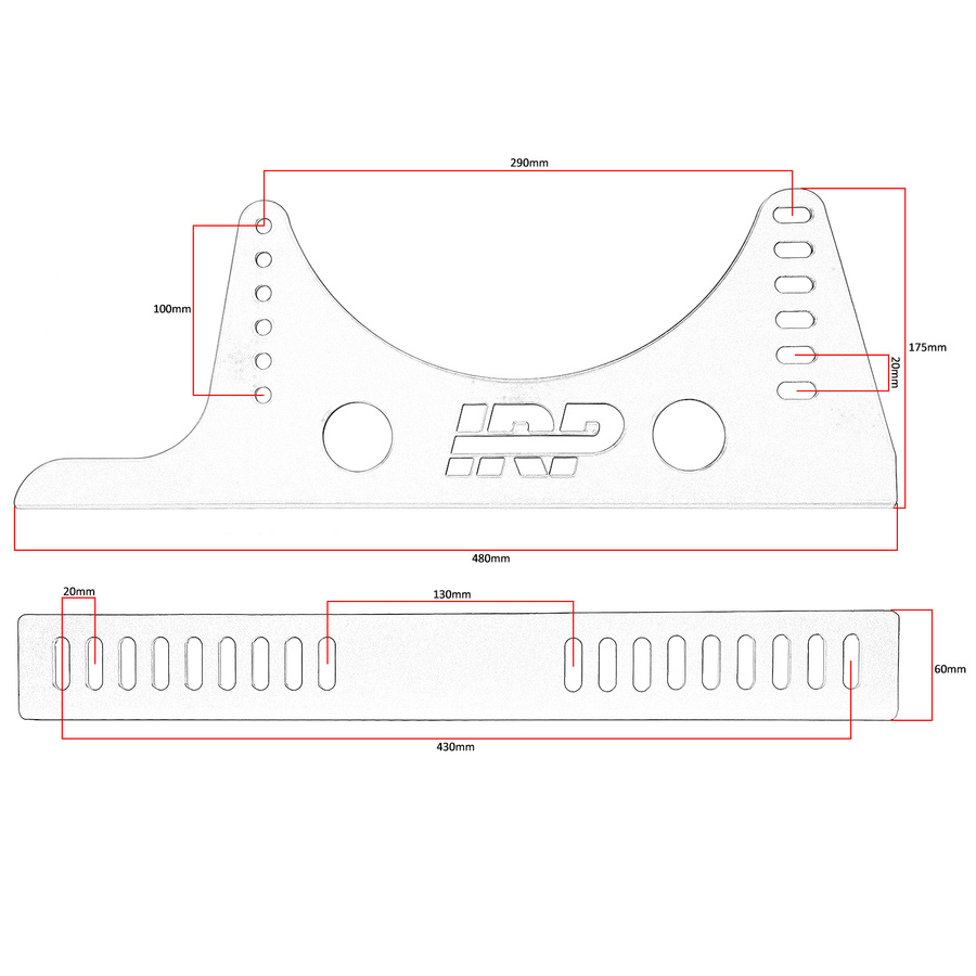 Seat mounting brackets kubełkowego aluminiowe boczne IRP IRP0402 inter-rally.pl