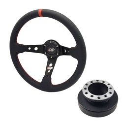 Sports leather Steering wheel 350/90 IRP + Steering wheel Steering wheel hub IRP BMW E36