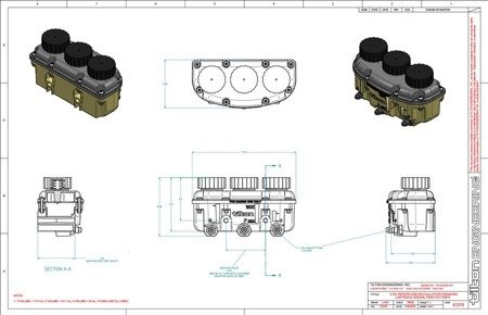 3-chamber liquid reservoir (short) Tilton