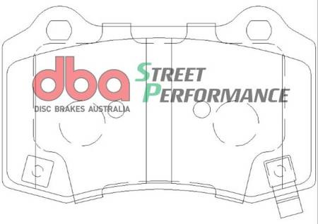 Brake Pads Street Performance Hawk HB194x.570 rear - DB2260SP CHRYSLER USA 300C DODGE Challenger Charger Magnum JEEP Grand Cherokee TESLA Model S AWD RWD X