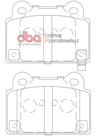 Brake Pads Xtreme Performance Hawk HB615x.535 rear - DB2215XP MITSUBISHI Lancer Evo 10