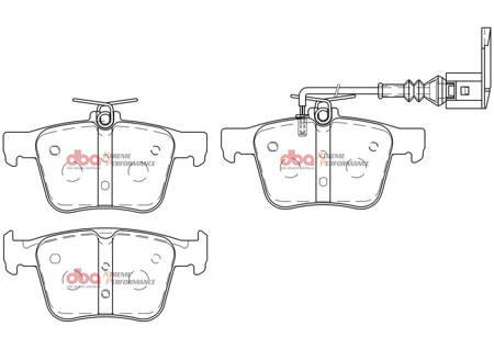 Brake Pads Xtreme Performance Hawk HB789x.600 rear - DB15006XP AUDI RS3 8V 8Y RSQ3 F3 TTRS quattro 8S