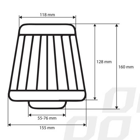 CARBON IRP conical air filter