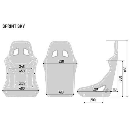 Car Seat Sparco Sprint+ Sky