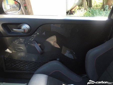 Carbon door cards Fiat 500 Biposto