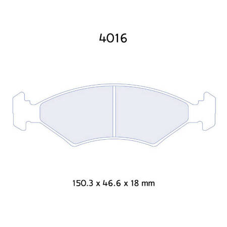 Carbone Lorraine RC6 brake pads - Ford Escort 1,6 RS 1600 Turbo (82-86)