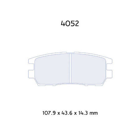 Carbone Lorraine RC8 brake pads - Mitsubishi Lancer Evo IV 2,0 Turbo (96-97)