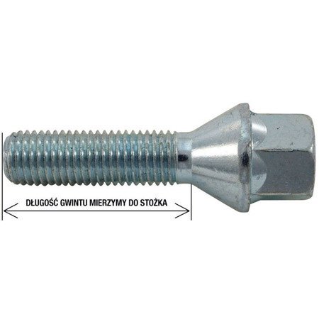 Conical screw M12x1.25