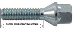 Conical screw M12x1.25x44