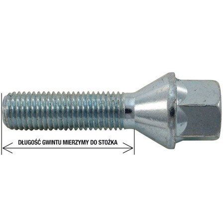 Conical screw M14x1.25