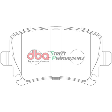 DBA Street Series rear brake disc set - T2 - DBA2809S + DBA Brake Pads Street Performance brake pads (Hawk HB544x.628) + HEL braided brake lines Audi CUPRA Seat Skoda VOLKSWAGEN 