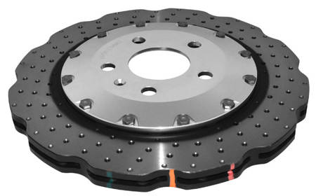 DBA disc brake 5000 series - Cross Drilled/Dimpled rear - DBA52841WSLVXD AUDI RS4 B8