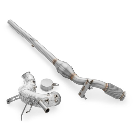 Downpipe+DPF OFF kit for Volkswagen Top VIII + heat shield RM Motors