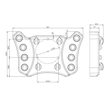 Ecumaster Steering Wheel Control Panel - Wireless version