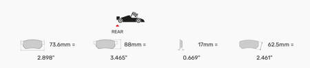 Ferodo Racing DS1.11 brake pad rear FCP4663W BMW 1 F20 F21 2 Coupe F22 F87 3 F30 F35 F80 F30,F80 Gran Turismo F34 Touring F31 4 Convertible F33 F83 F32 F82 F36,