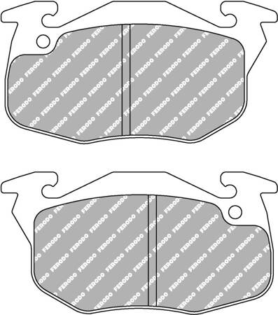 Ferodo Racing DS2500 brake pad front FCP393H CITROEN AX BX BX XB- Break C15 Saxo ZX PEUGEOT 106 205 206 305 306 309 405 RENAULT 11 18 19 20 21 5 5 Super 9 Clio Clio II Espace I Express Extra Fuego Rapid SUPER RENAULT-ALPINE 2500 2800 Alpine GTA 