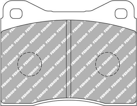 Ferodo Racing DS2500 brake pad front FCP399H BMW 2500-3.3 E3 5 E12 E28 6 E24 7 E23 FORD Sierra Cosworth Sapphire GINETTA G 40 40R LAMBORGHINI Contach Diablo Jalpa Urraco MASERATI 222 228 420 422 425 430 Biturbo,