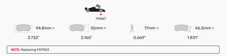 Ferodo Racing DS2500 brake pad front FCP660H BMW 3 E30 Convertible Touring Z1 MERCEDES 190 W201 SAAB 9000 9000 Hatchback,