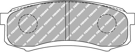 Ferodo Racing DS2500 brake pad rear FCP1021H LEXUS GX MITSUBISHI PAJERO IV TOYOTA FJ CRUISER GSJ1 LAND CRUISER PRADO,