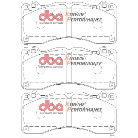 Front brake disc DBA 4000 series - T3 - DBA42166S + Front brake pads DBA Brake Pads Xtreme Performance Hawk HB805x.615 - DB9021XP + HEL braided brake lines Ford Mustang 6th Generation