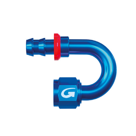 Goodridge female 180° fuel/oil pipe fitting