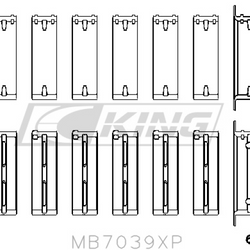King Main Bearing Shell BMW M20, M50 2.0L, 2.5L, 2.7L - MB7039XP.026