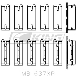 King Main Bearing Shell BMW S85B50A - MB 637XP0.25