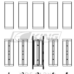 King Main Bearing Shell FORD/MAZDA L3, L3-VDT MZR - MB5442XP.026