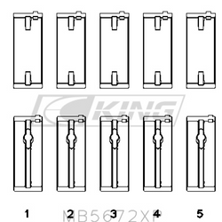 King Main Bearing Shell FORD YB 2.0L DOHC COSWORTH - MB5672XP0.5