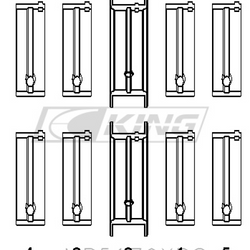 King Main Bearing Shell OPEL C20XE, X18XE, X22XE - MB5179XPC0.25