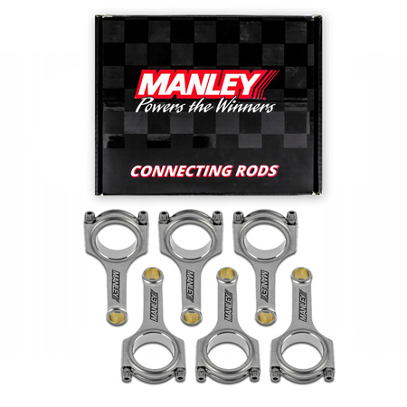 Manley Connecting Rods set for Ford 4.0L Barra 240T Pro Ser I-Beam Conrod Set 6.058 15527-6