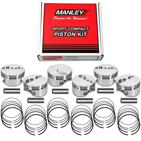 Manley Pistons Set for BMW 3.0L N54B30 84.50mm B 1.252 CH -16.5cc 646005C-6