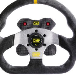 OMP carbon plate mounted behind the steering wheel