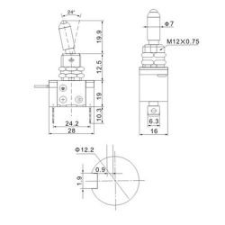 ON / OFF toggle switch with LED 20A IRP