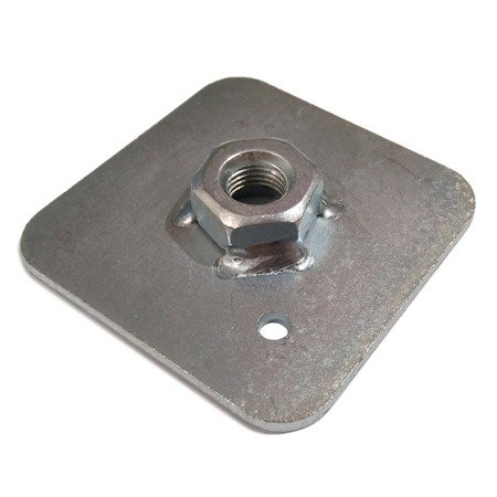 Plate with RRS nut for fastening the belts