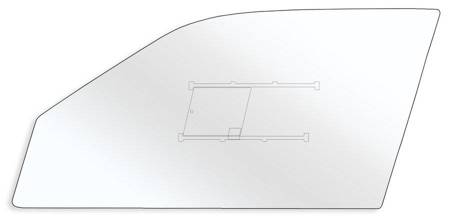 Polycarbonate front door window for BMW E30 Coupe + window slider