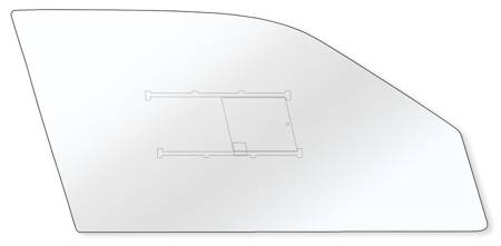 Polycarbonate front door window for Citroen Saxo Hatchback 3D + window slider