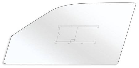 Polycarbonate front door window for Ford Escort Mk5 Hatchback 3D + window slider