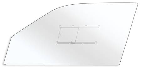 Polycarbonate front door window for Lada 2107 + window slider