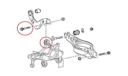 PowerAlign Rear Upper Arm Outer Camber Bolt Kit Powerflex Polyurethane Bush Toyota Yaris GR (2020 on) PFA100-12-70 Diagram number: 70