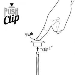 Push clip fastener M8X100mm