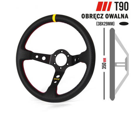 RRS CARBON LOOK 350/90 steering wheel