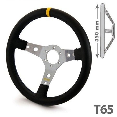 RRS MONTE leather steering wheel - Silver