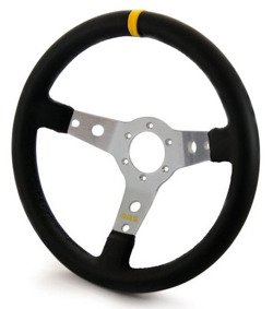 RRS MONTE leather steering wheel - Silver
