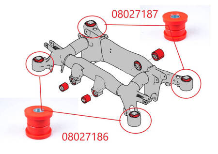 Rear bogie bush (rear) MPBS: 08027187 BMW 5 E60 / E61, 6 E63 E64,