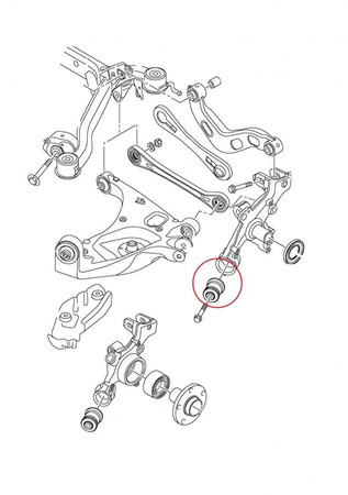 Rear knuckle bushings - MPBS: 0601788 Audi A4 B6, B7, Seat Exeo,