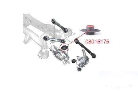 Rear shock absorber lower mount - MPBS: 08016176 BMW 1 E81 / E82 E87 E88, RWD, 3 E90 E91 E92 E93, X1 E84,