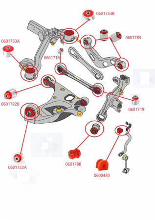 Rear suspension kit - MPBS: 0601703 Audi A4 B6, B7, S4 / RS4 Seat Exeo,