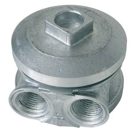 Remote oil filter mounting head