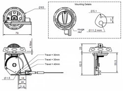 Rotary Heater Control knob - Bowden Operated